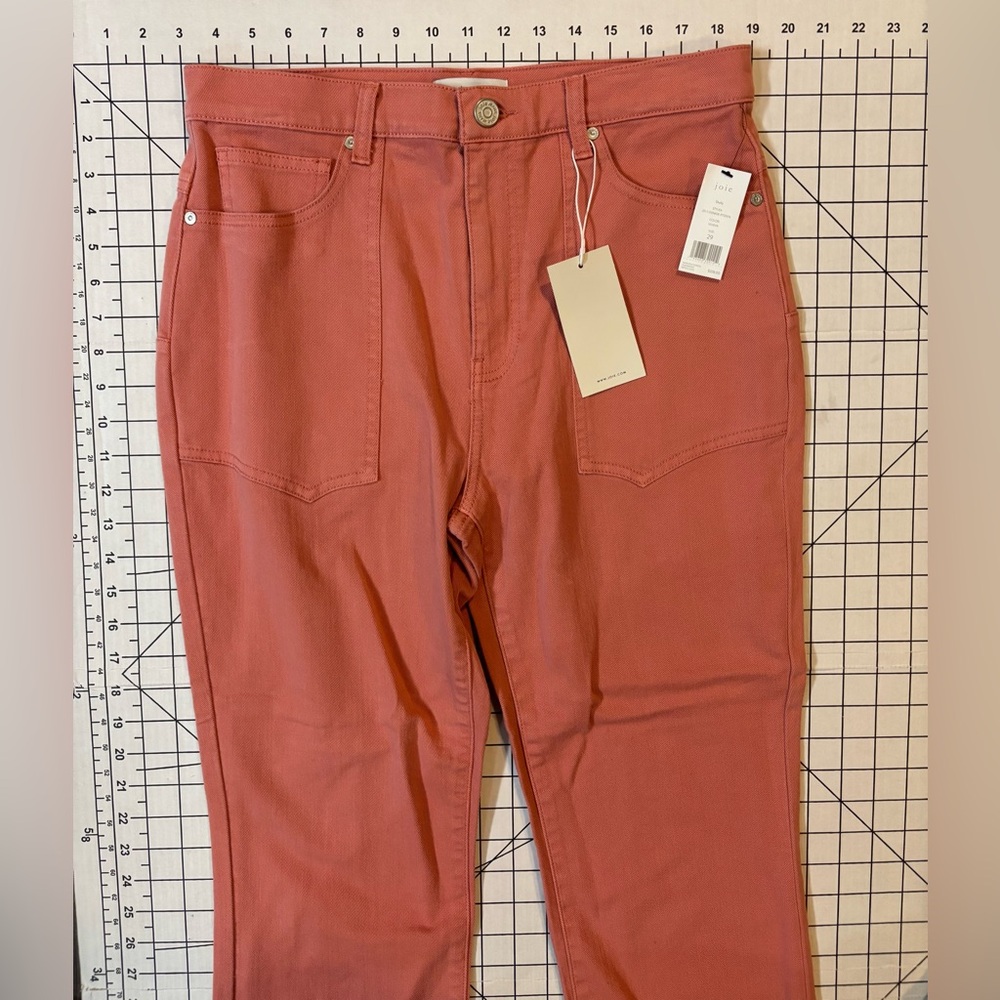 NWT Joie Women’s Size 29 Guava Shelly High Rise Utility Jeans - Picture 5 of 14